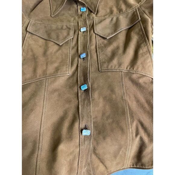Free People Dancassab Maria Jacket Size Small Brown Suede Leather $880 - Picture 5 of 11